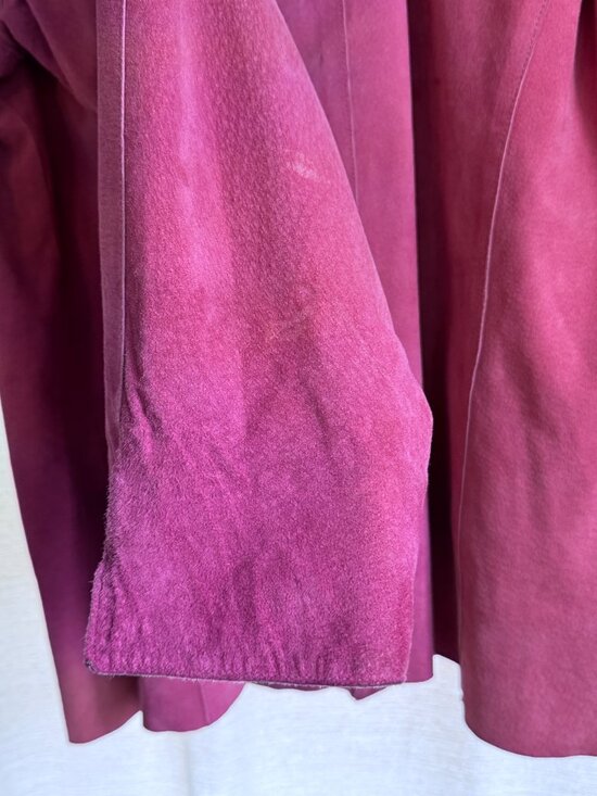 Valerie Stevens Woman Pink Suede Leather Shirt Jacket 2X - Picture 8 of 10